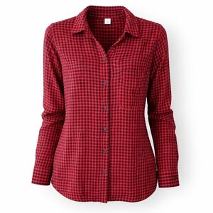 Old Navy Red Plaid Button-Down Shirt